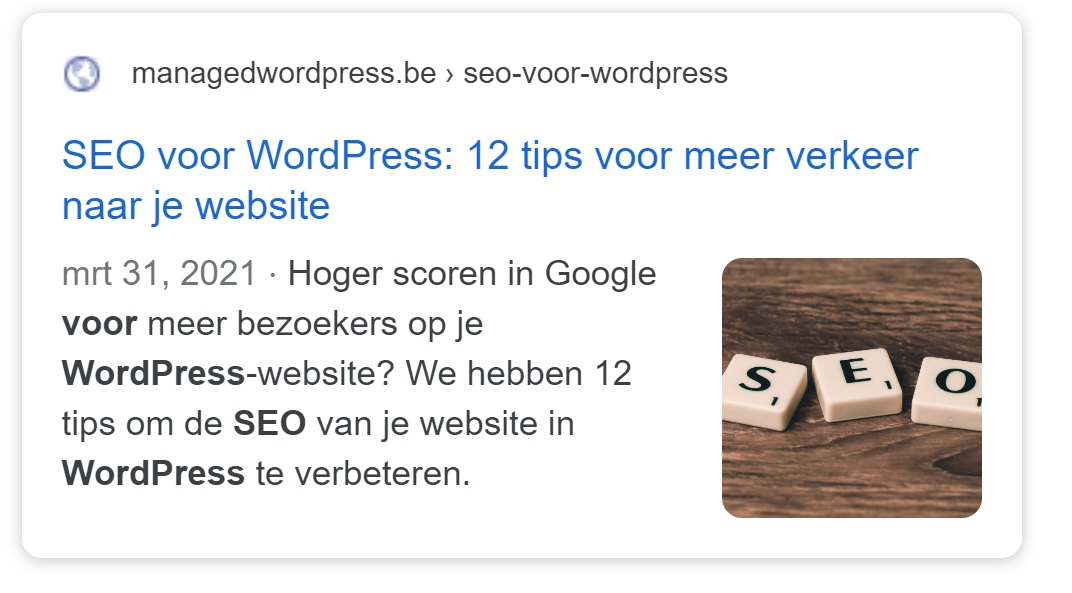 voorbeeld yoast zoekresultaten google