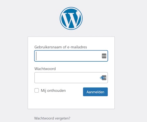 Inloggen op WordPress