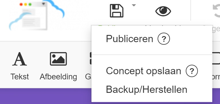 nomeo webbuilder - website publiceren