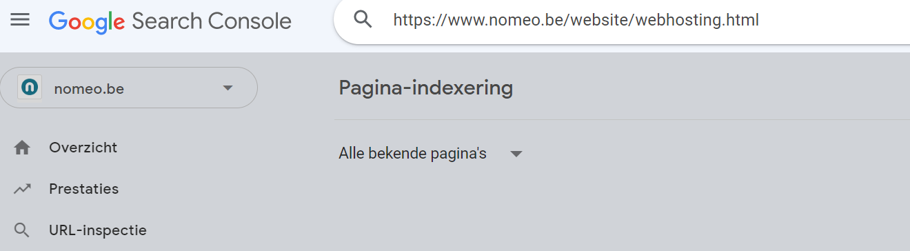 url inspecteren in google search console