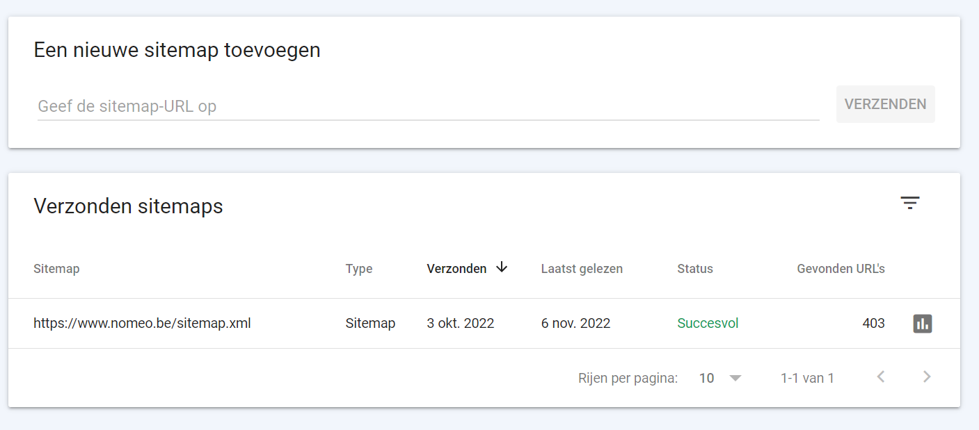 sitemap indienen google search console