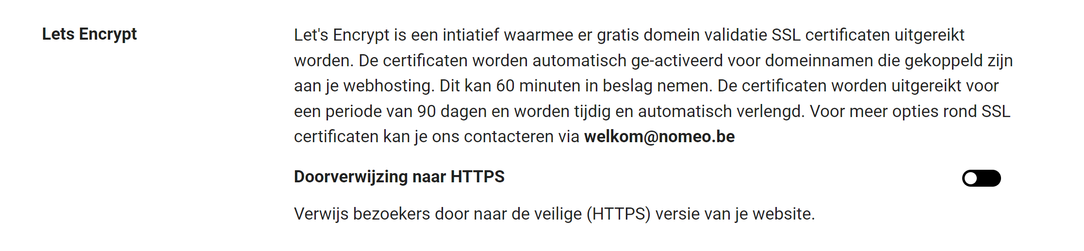 forwarding van http naar https instellen