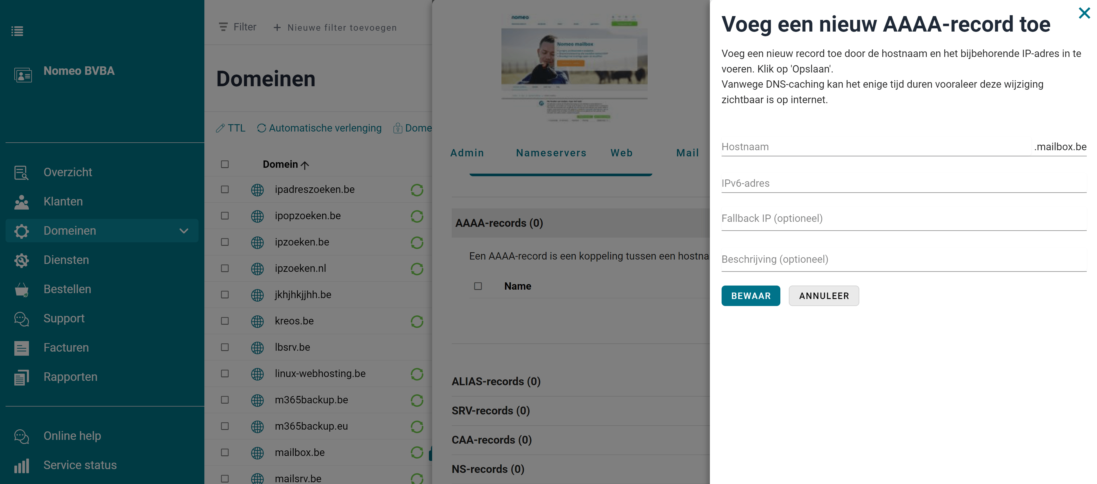 AAAA-records AAAA-records screenshot
