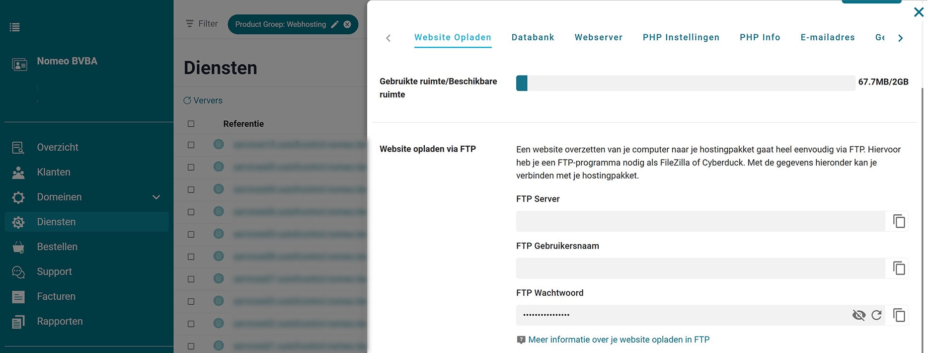 Website uploaden via FTP screenshot