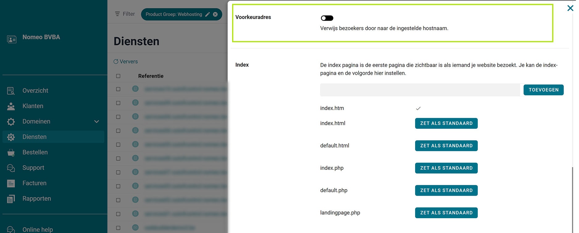 Voorkeuradres Voorkeuradres screenshot