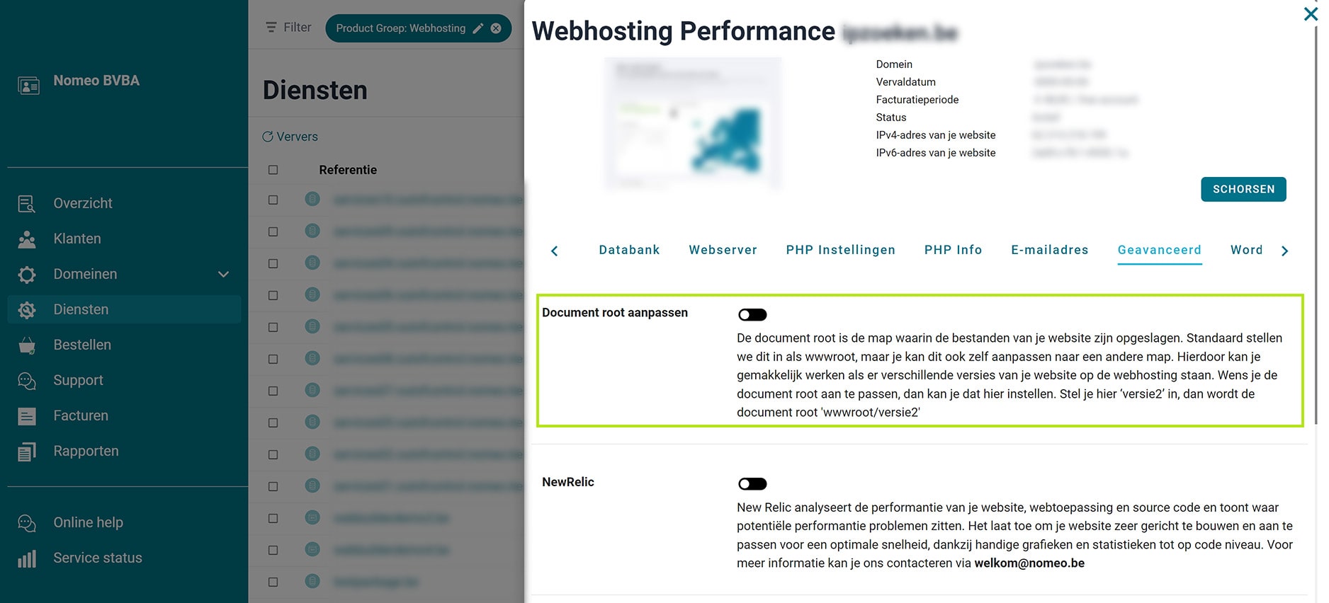 Pas document root aan Pas document root aan screenshot