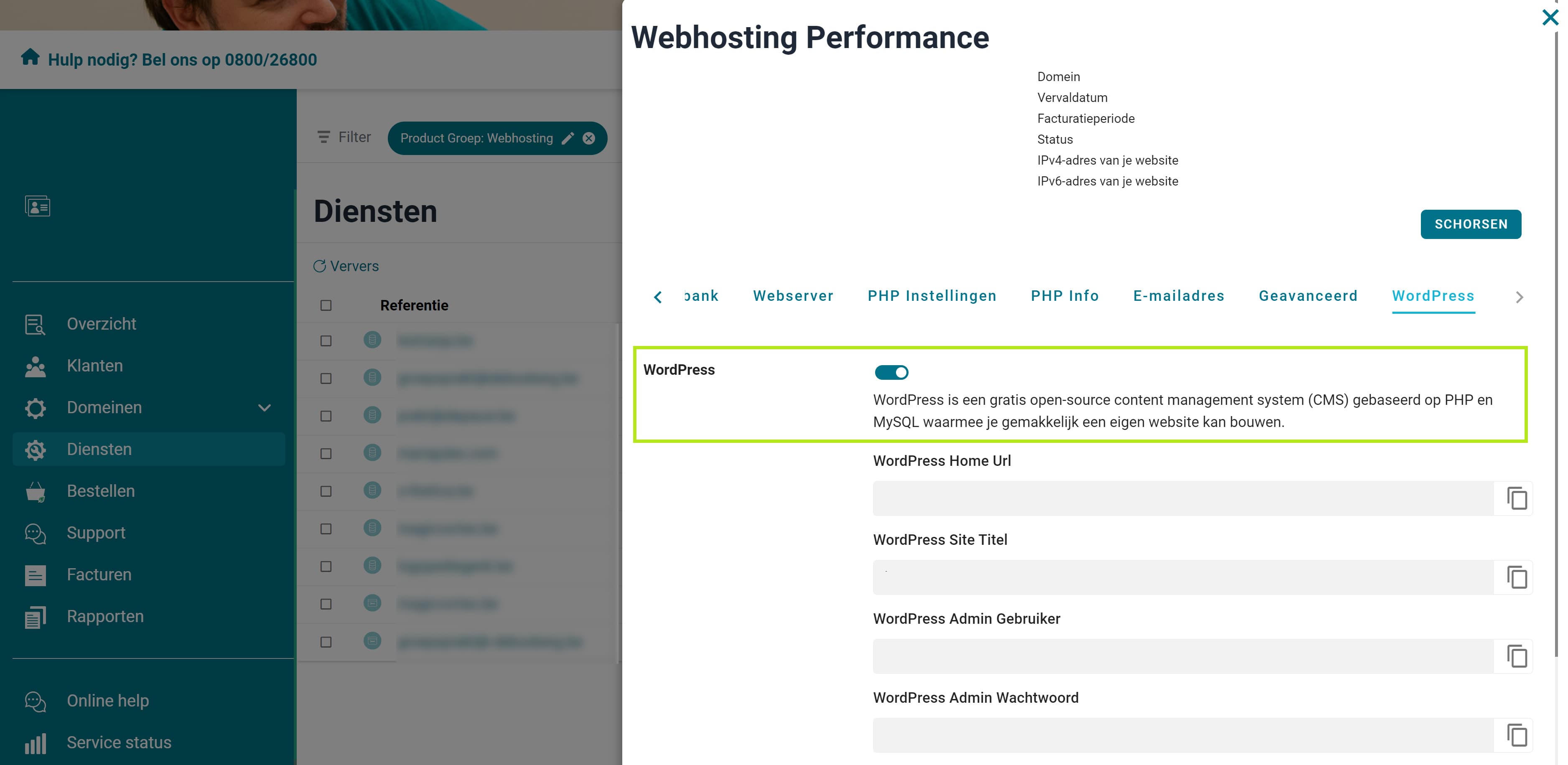 WordPress installeren WordPress installeren screenshot
