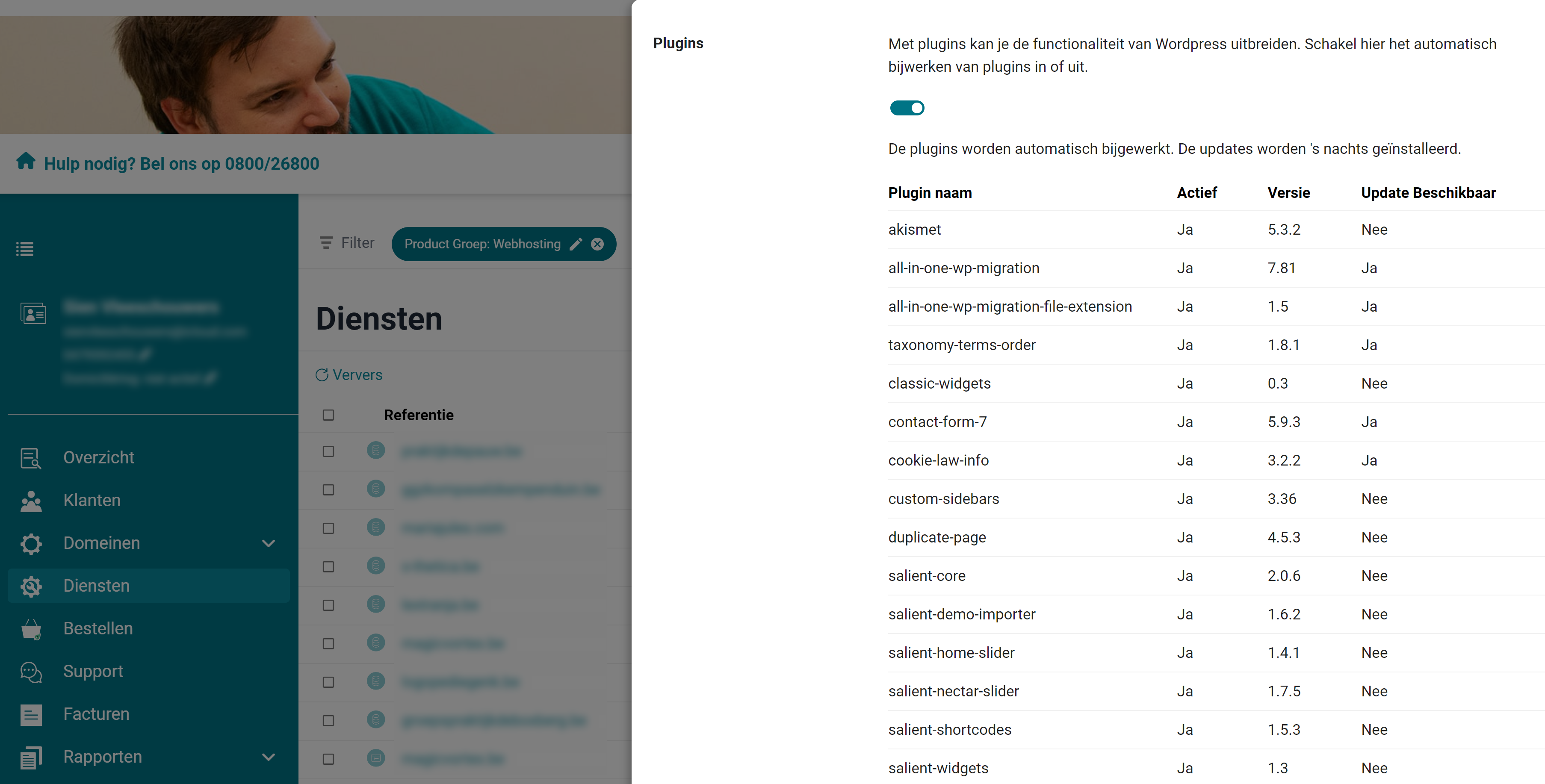 schakel automatische plugin updates voor wordpress in via het controlepaneel