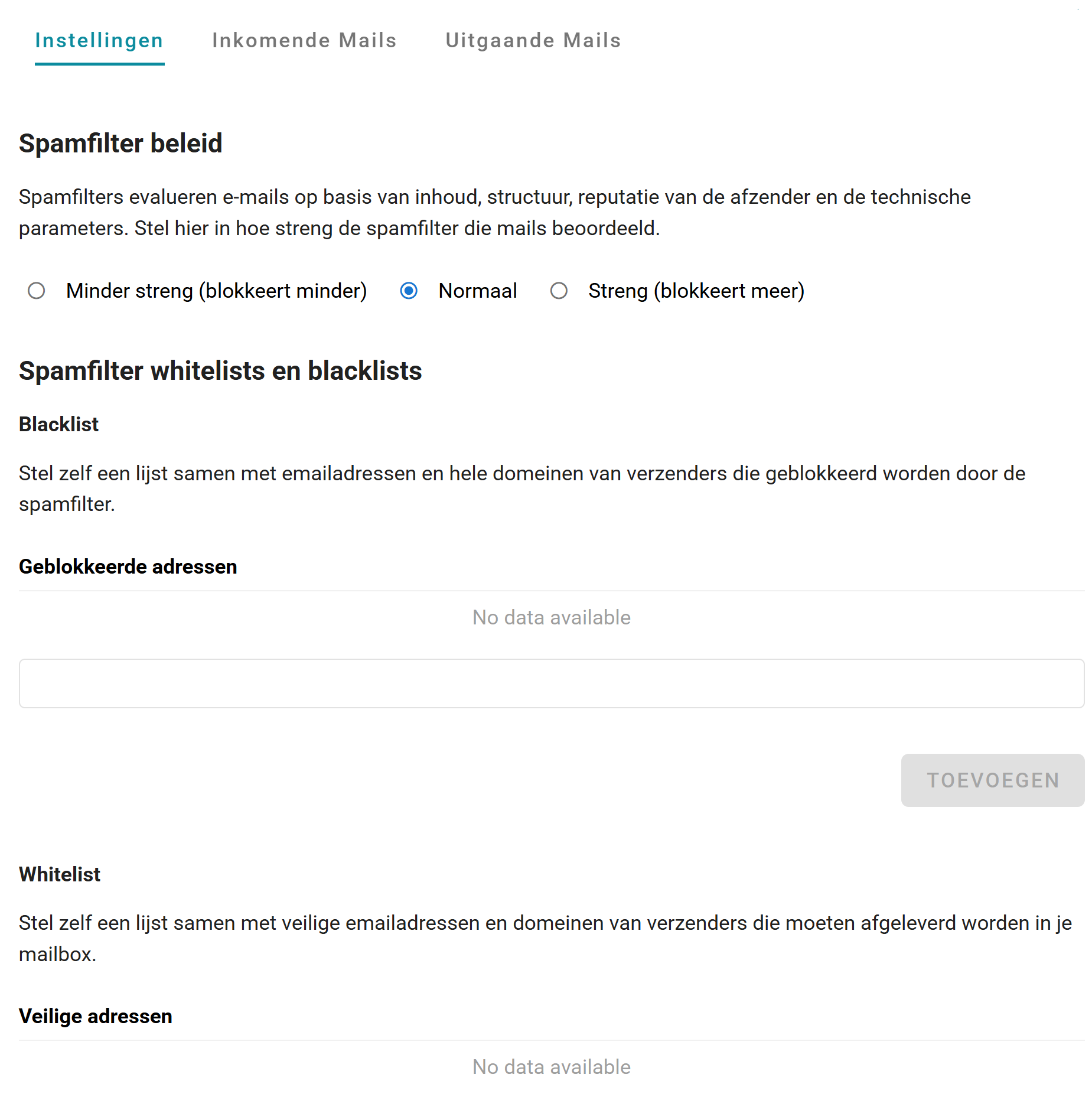 stel zelf de nomeo spamfilter in