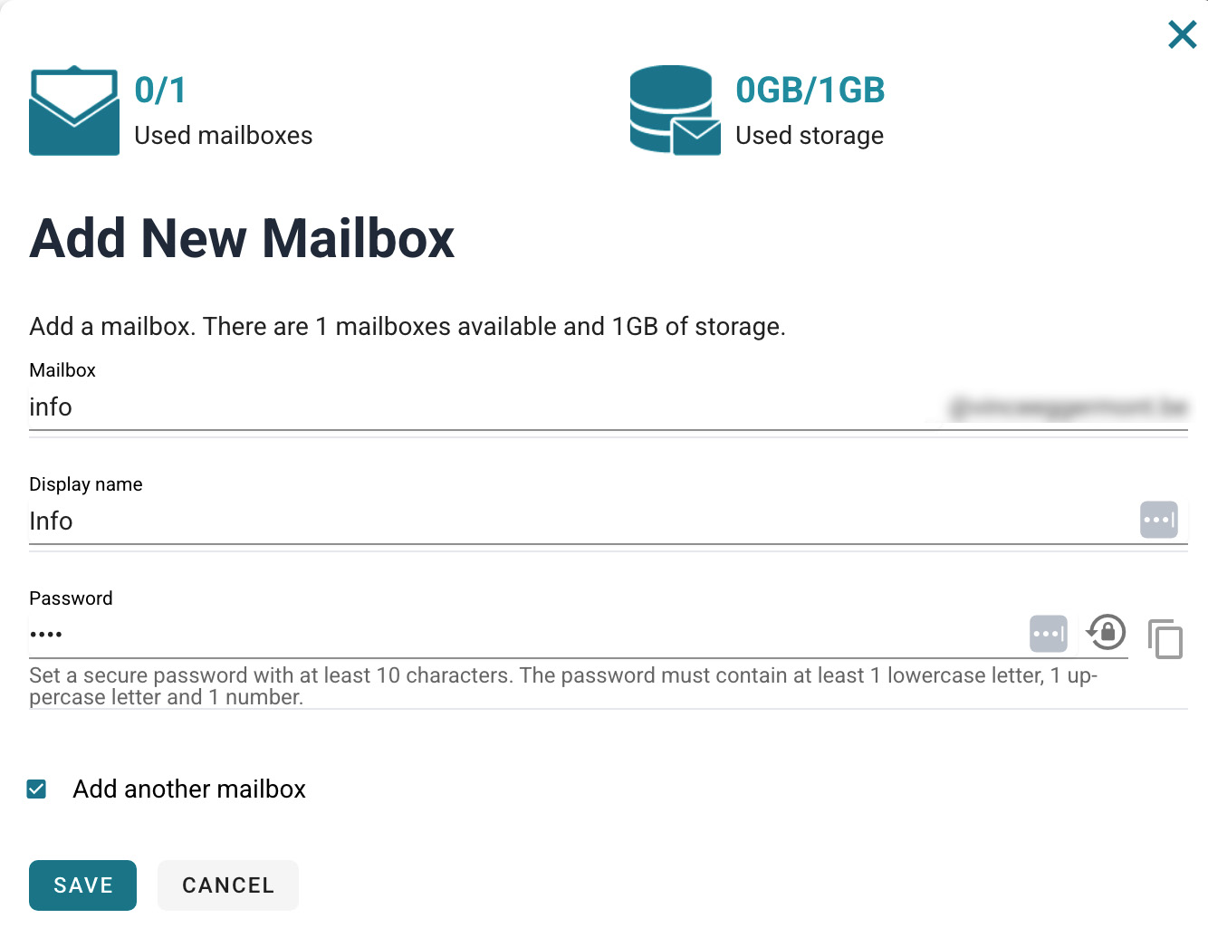 create mailbox