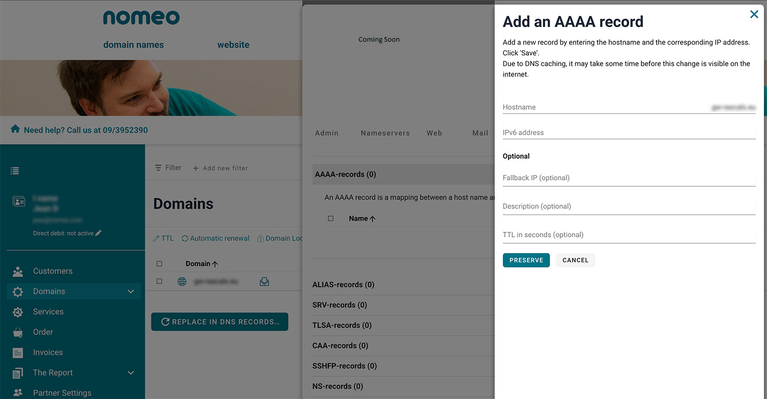 AAAA-records screenshot
