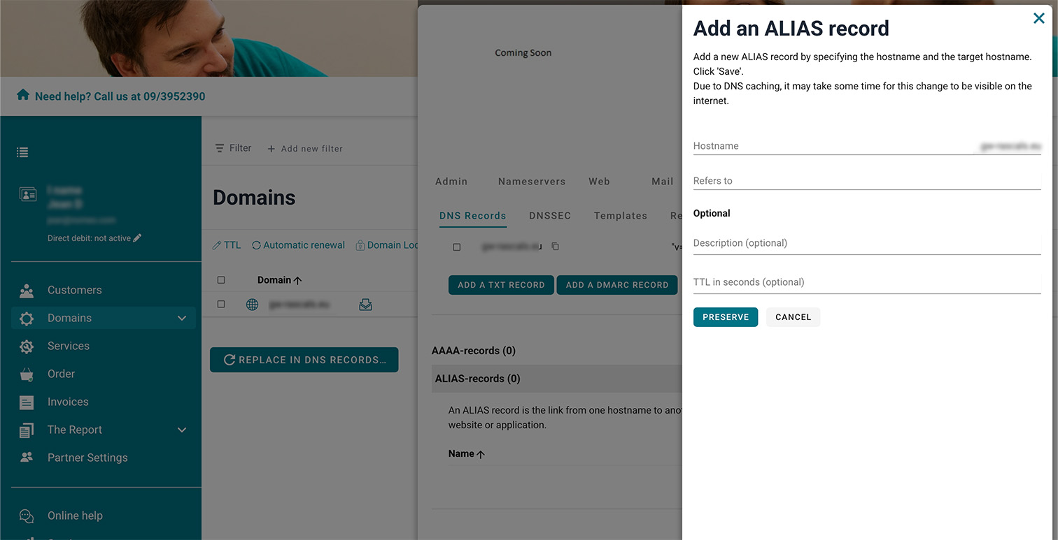 ALIAS-records screenshot