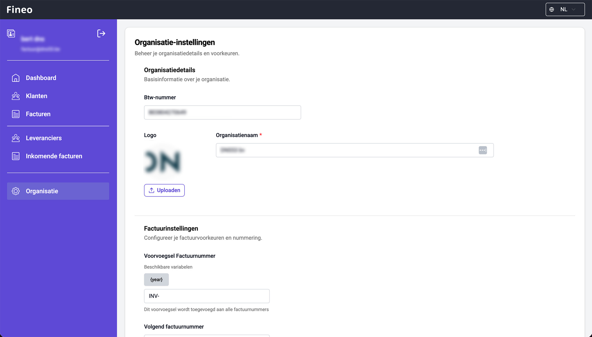 Registreer je onderneming screenshot